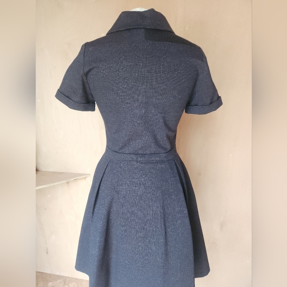 Grey Soft Structured Dress - Picture 2 of 5